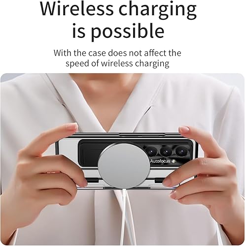 Miniatura 7 de Funda para Galaxy Z Fold 6 con protección de bisagra, soporte, soporte para S Pen, protector de pantalla y protección de cámara, para Samsung Galaxy