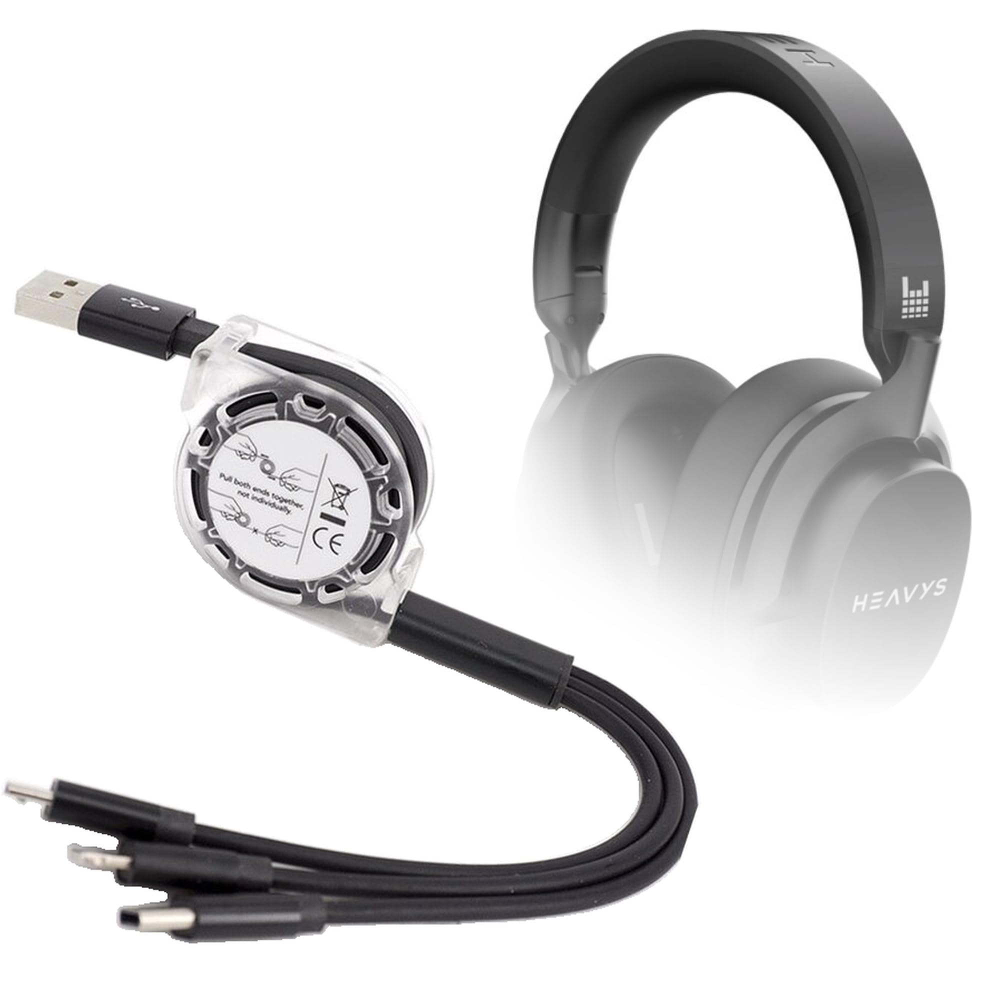 Heavys H1H Headphones ヘヴィーズ+自作バランスケーブル H1H Gaming Cable with Boom Mic – Heavys
