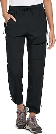 Women's Tall Hiking Pants 31/33/35/37 Inseam Quick Dry Lightweight Water Resistant Cargo Pants 4 Zipper Pockets