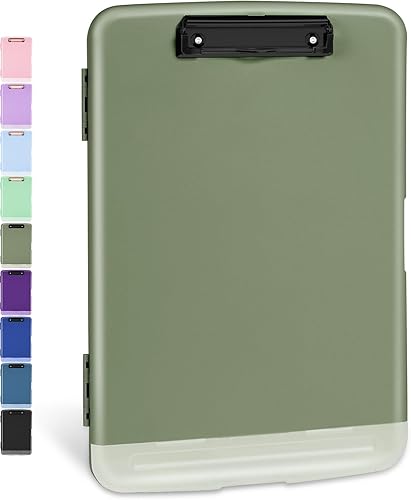 Vista 82 de Sooez Portapapeles con almacenamiento, tableros de clip de alta capacidad de 8.5 x 11 pulgadas con almacenamiento, carpeta de portapapeles de Rosa