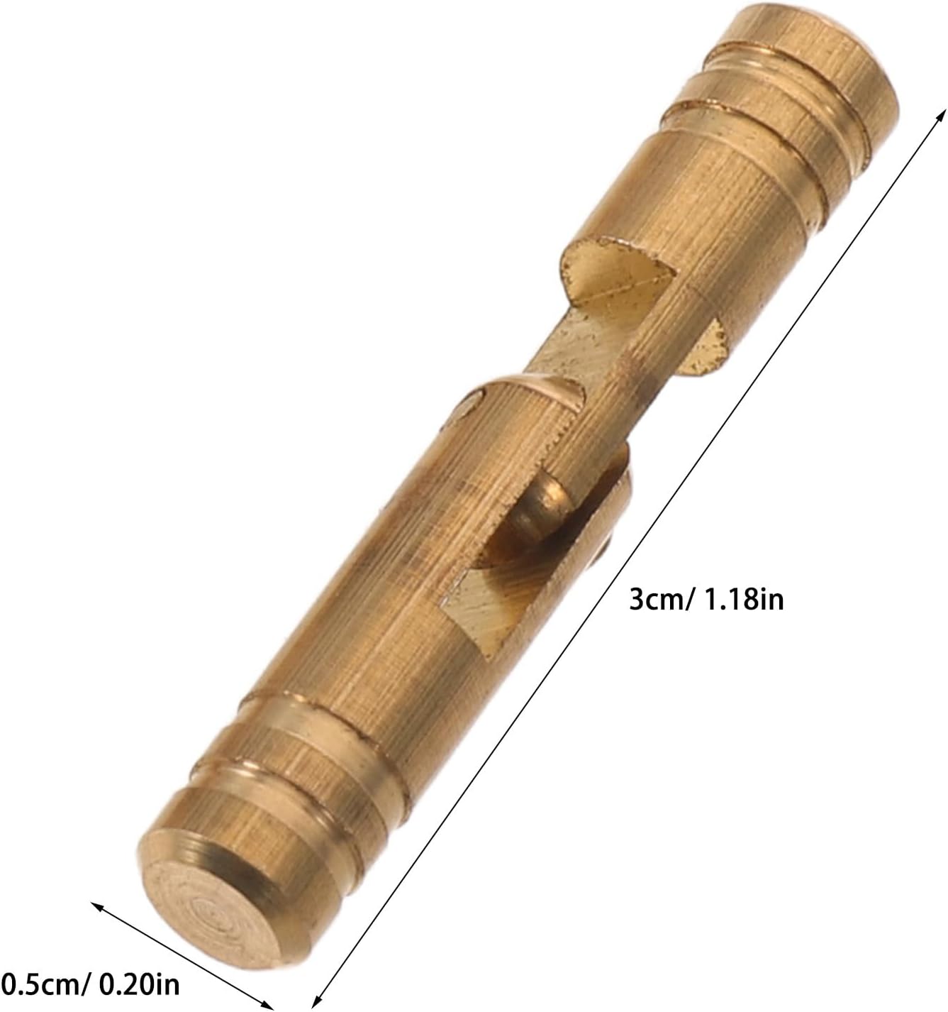10pcs Heavy Duty Brass Cylinder Hinge, 1.18'' Hidden Concealed Hinge for Wooden Box, Durable Fixed Hardware for Box Storage Case Cabinet