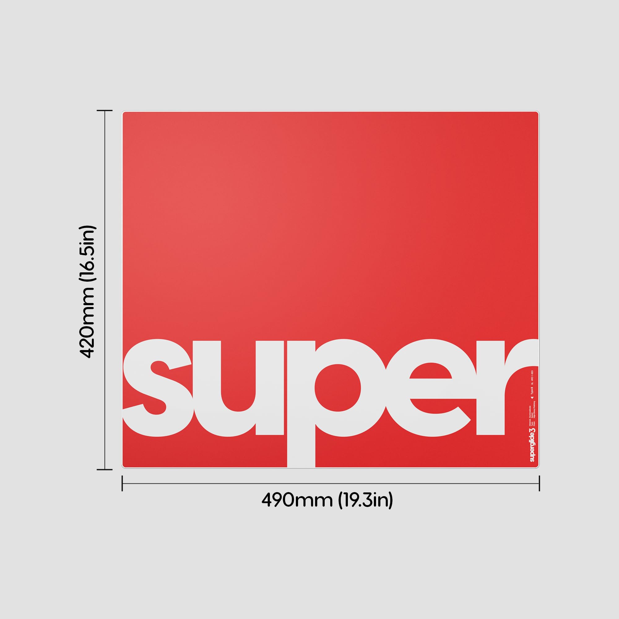 Pulsar Gaming Gears Superglide Pad v3 Tapis Gaming Verre, XL, Rouge