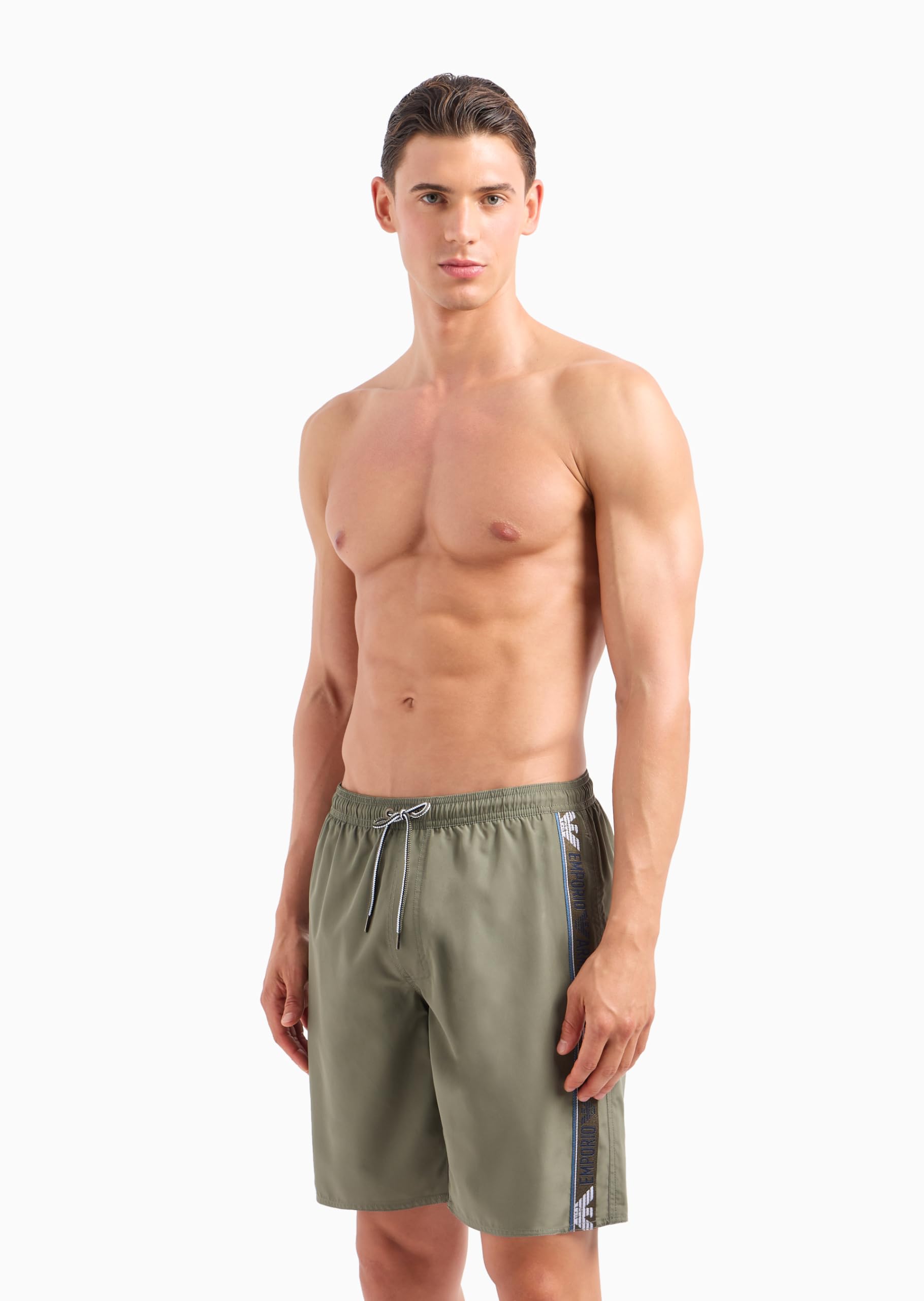 Emporio Armani Logotape Swim Bermuda Boxer Beachwear Hombre (Pack de 1)