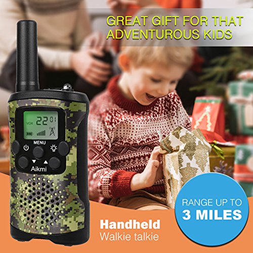 Aikmi T-339 Walkie Talkies For Kids 22 Channel 2 Way Radio 3 Miles Long Range Handheld Walkie Talkies Durable Toy Best Birthday Gifts thumb #2