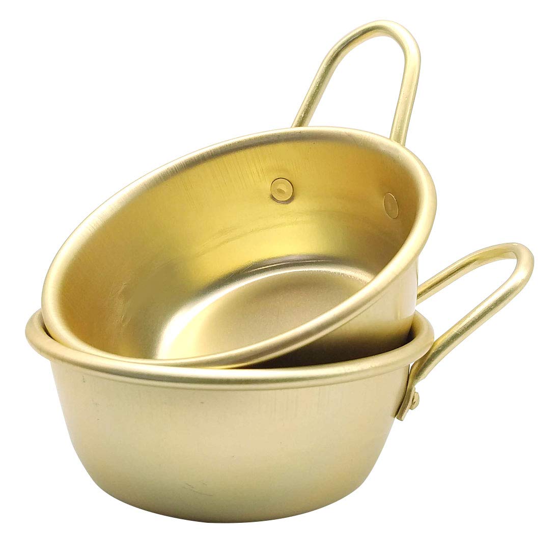 GARASANI Korean Traditional Wine Bowls, Korean Wine Bowl, Hiking Soup Dish, Aluminum, Yellow (5.5 inches)