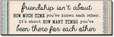 My Word! Friendship Isn'T About How Much Time You'Ve Known Each Other Decorative Home Décor Wooden Signs