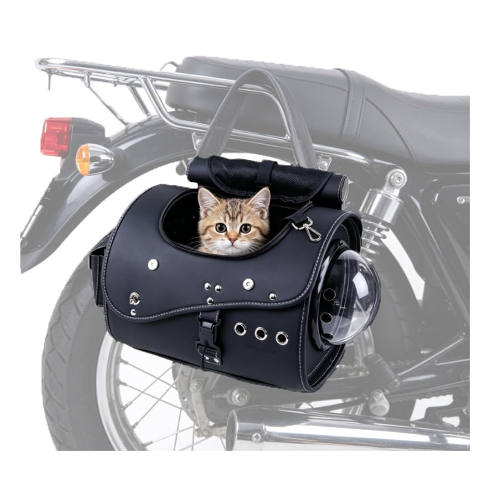Trasportino per cani e gatti per Ducati Scrambler DesertX Rally 2024, trasportino portatile per animali domestici, resistente alle intemperie, a prova di fuga, nero