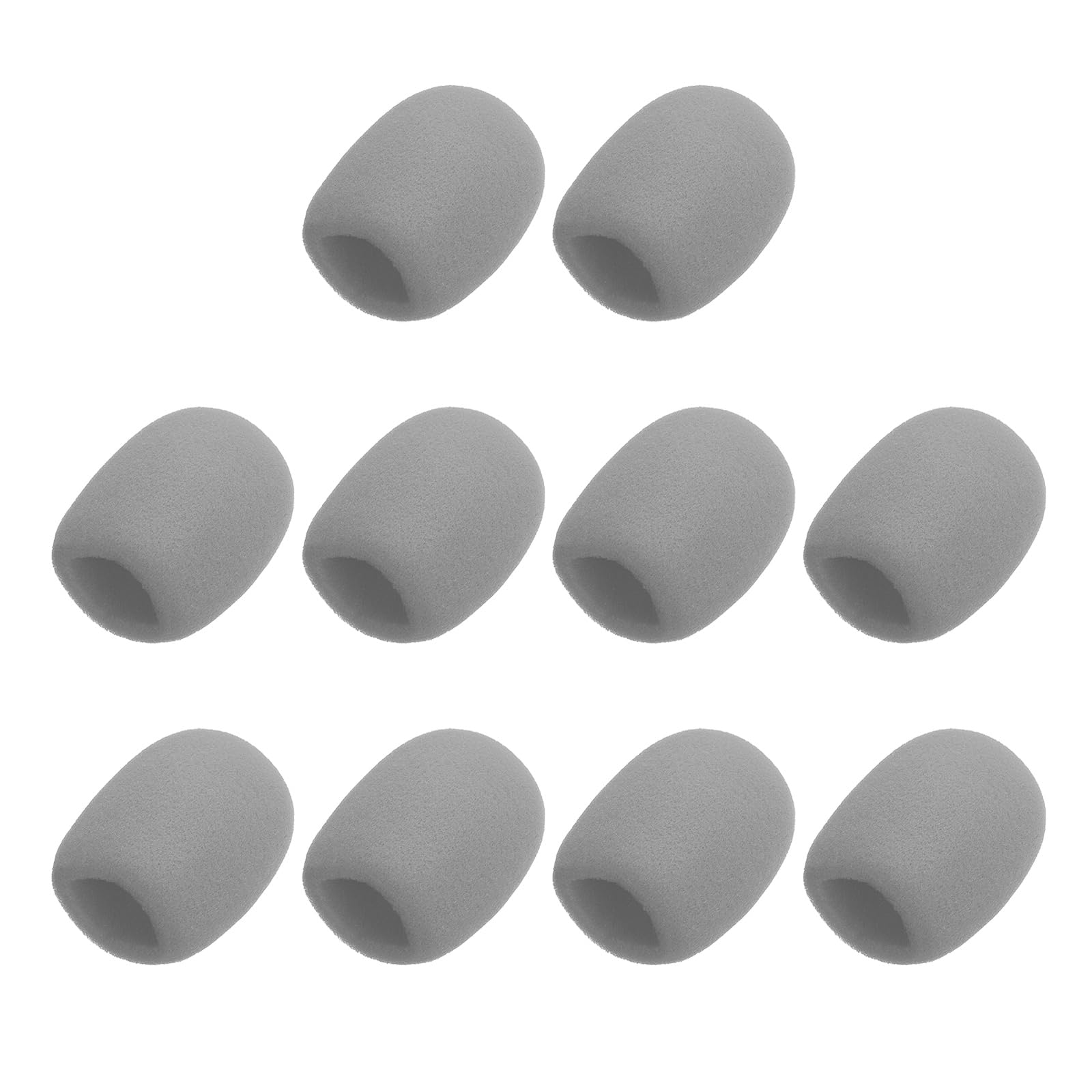 MECCANIXITY 10pcs Microphone Foam Covers, 40mm (1.57") ID 10mm (0.39") Thickness Microphone Windscreen Foam Cover for Most Handheld Microphones, Gray