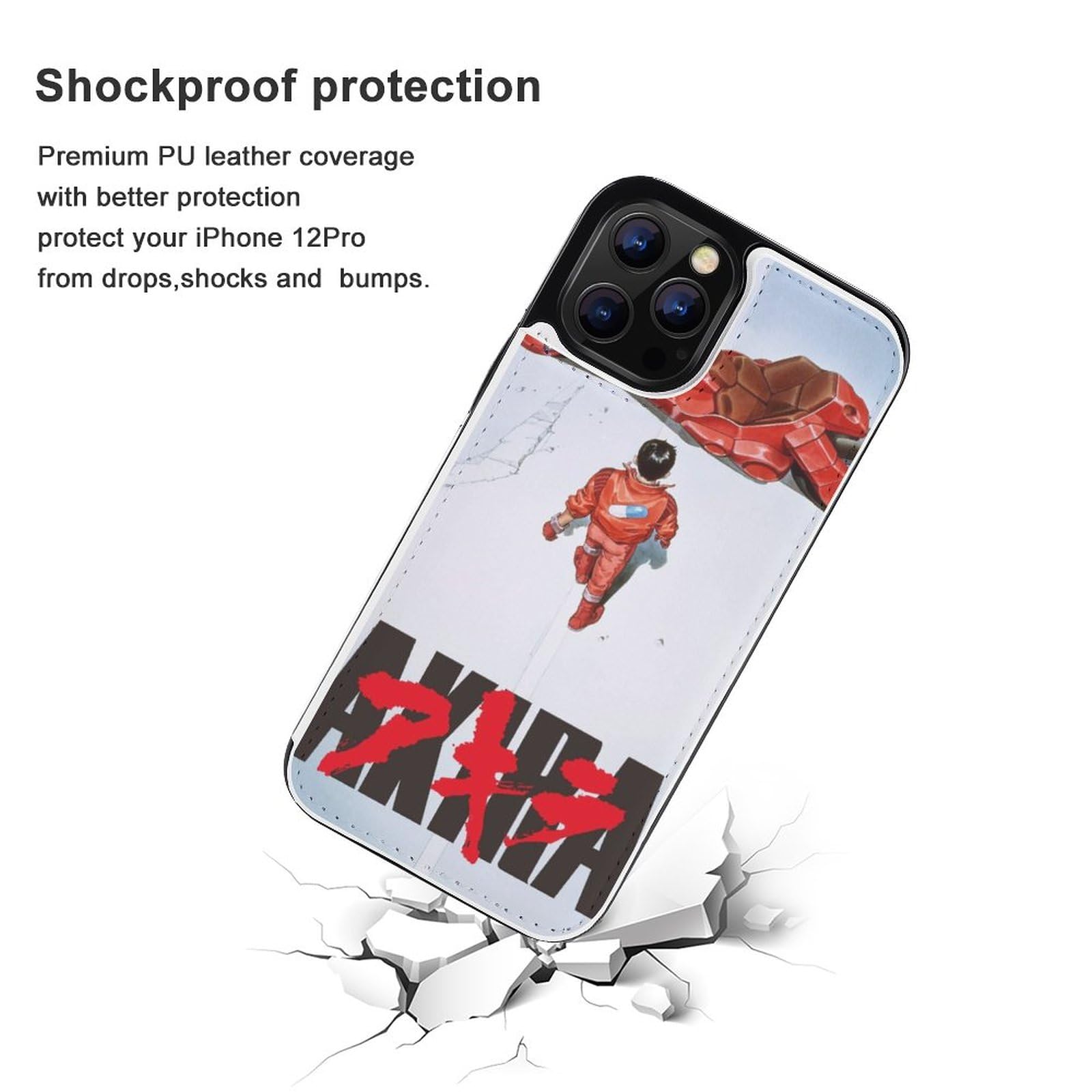 Amazon.co.jp: iPhone 12 Proケース 手帳型ケース Akira アキラ 阿基拉 