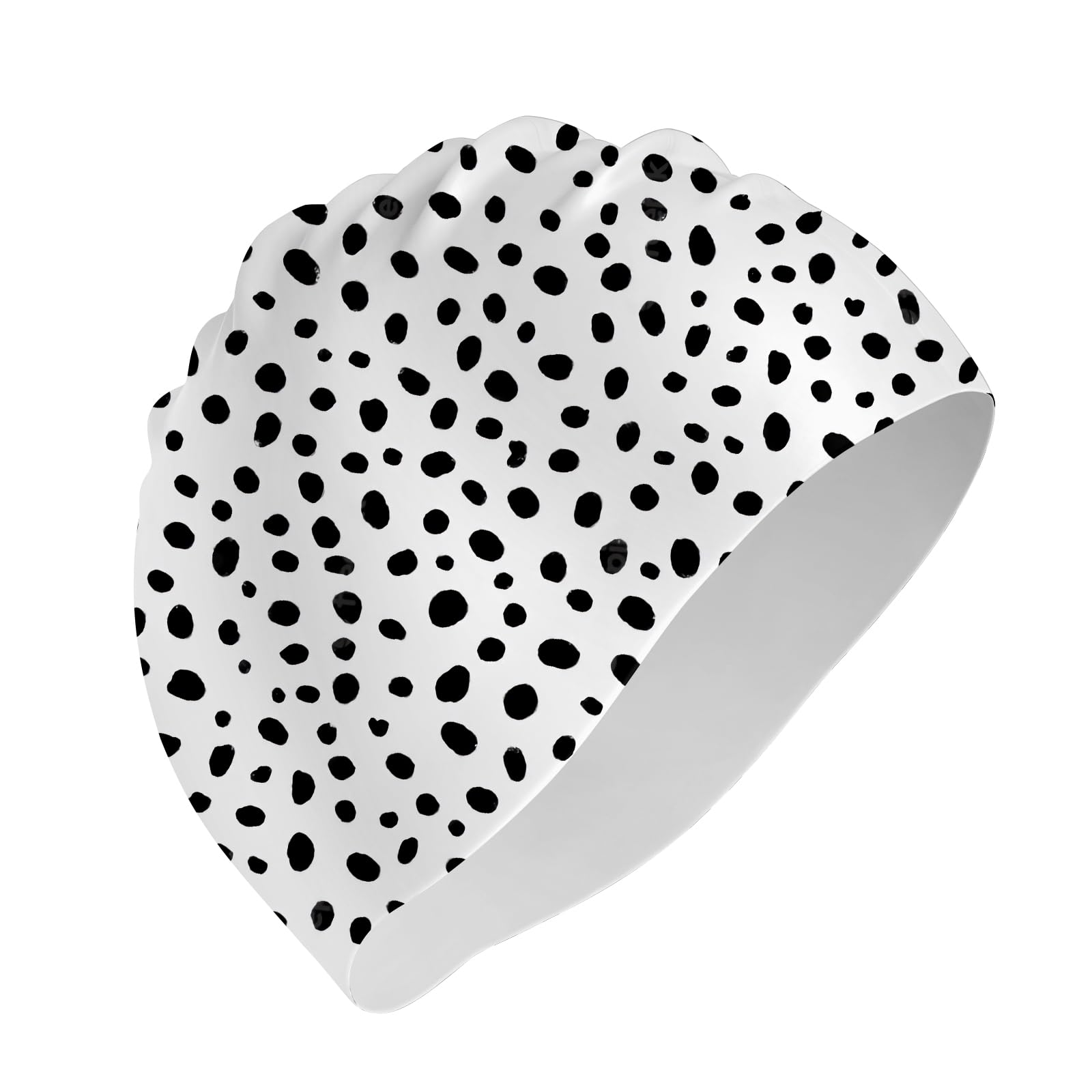 Deokke Silicone Swim Cap Soft Waterproof Durable Swimming Caps Non-Slip Elasticity Keeps Hair Dry Cute for Women Girls Men (G8-Black Spots)
