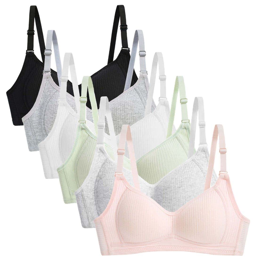 Teen Girls Training Bra 6 Pack