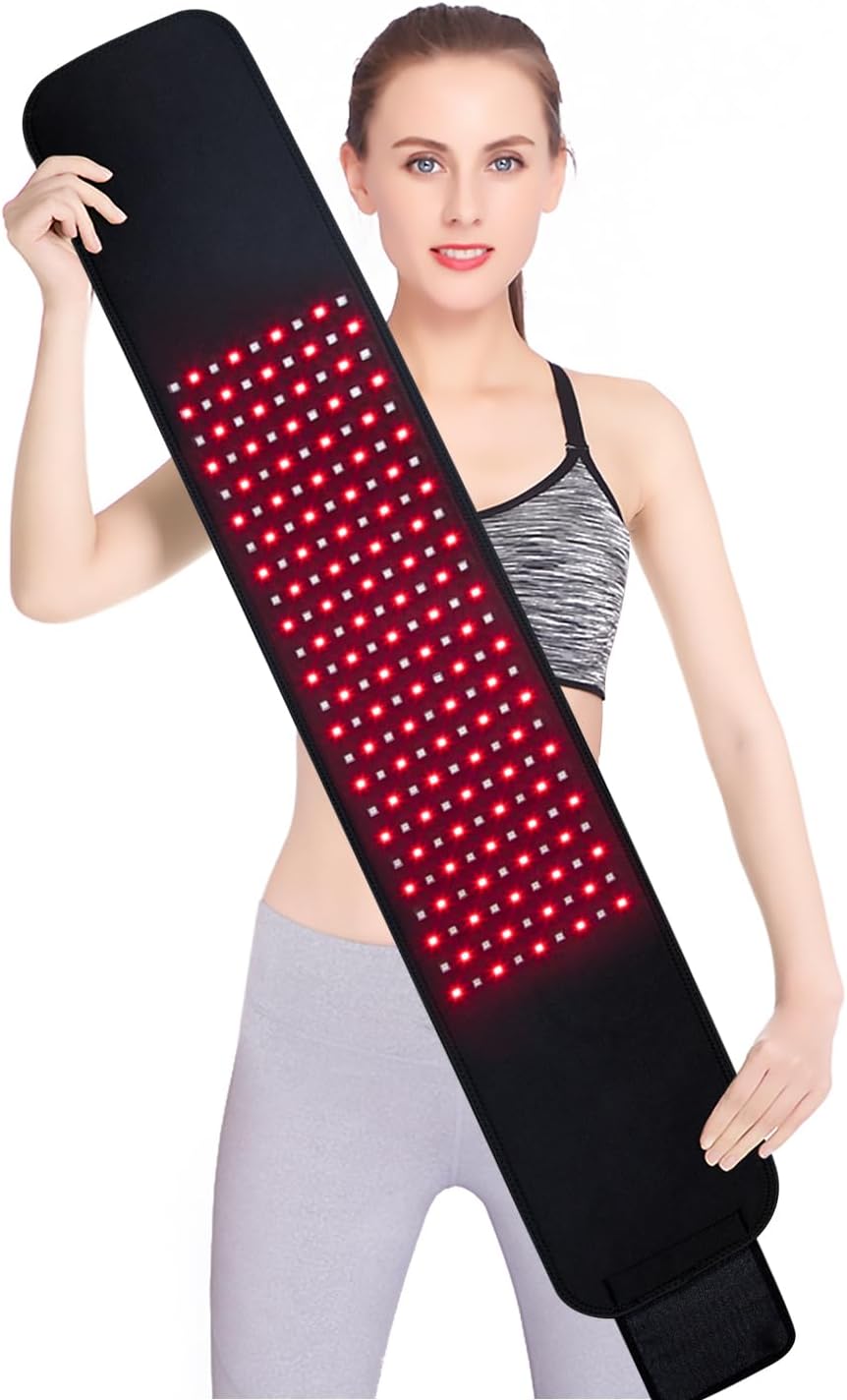 DGXINJUN Red Light Therapy Belt for Body, Infrared Light Therapy Wrap, Wearable Light Wrap for Lower Back Pain Relief Waist Belly Joint Muscle for Daily Comfort & Wellness Support