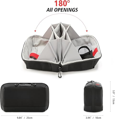 Miniatura 5 de VanFn Organizador de viaje electrónico Bolsa de almacenamiento, bolsa de mango de accesorios, bolsa de gadgets, cable USB, organizador de