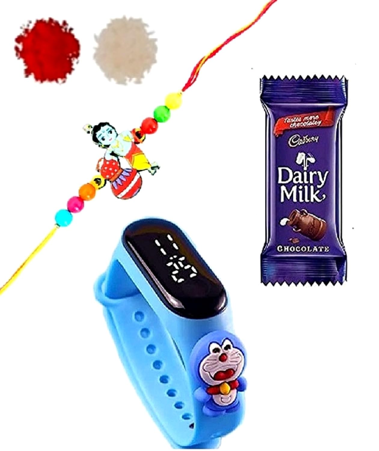 VR Creatives Kids Bal Ganesh/Ganesha Rakhi for Brother Kids Boy Girls Combo, Kids Watch Rakhi With Chocolate 13.2g on Rakshabandhan Gift For Brother-image-42