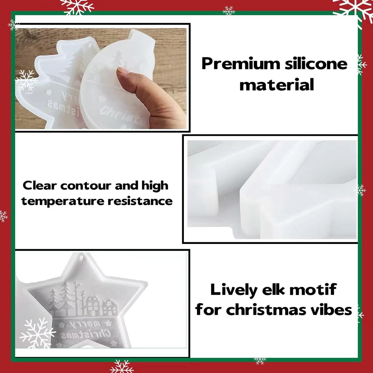 Produktbild von Gießformen Weihnachten Silikon Gießform U2013 Stern Anhänger Set