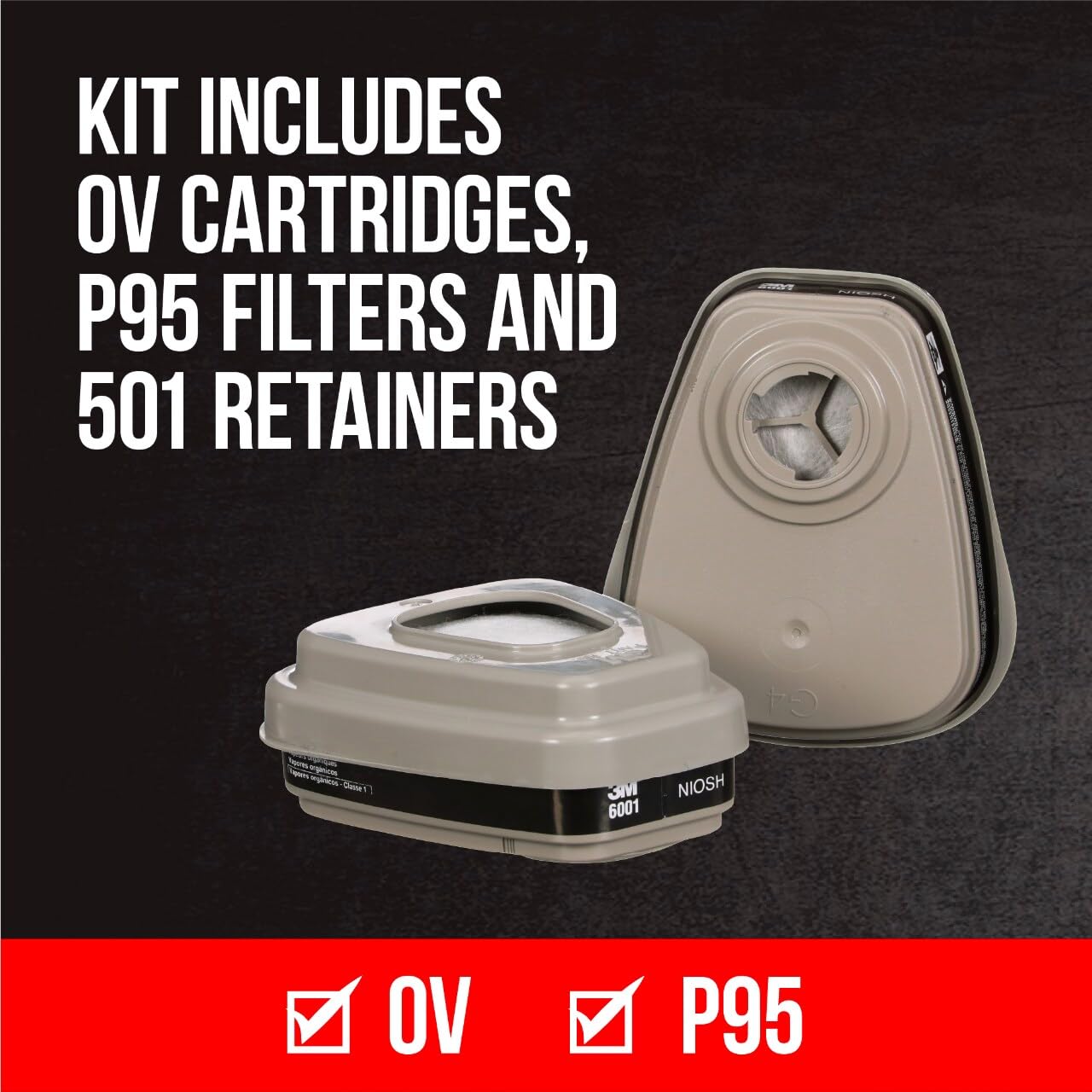 3M 6502QLPA1-A-PS Paint Project Respirator with Quick Latch (1 opakowanie), średni