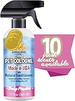 Bodhi Dog Baby Powder Pet Cologne Spray - Natural Deodorizing Perfume & Conditioner for Dogs Cats, Long-Lasting Fresh Scent, Gentle USA Made 17oz