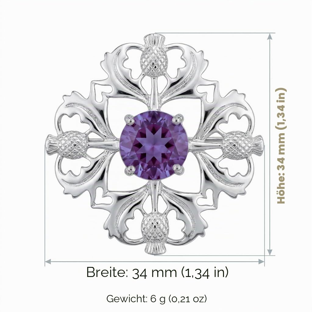 Silberne Distelbrosche
