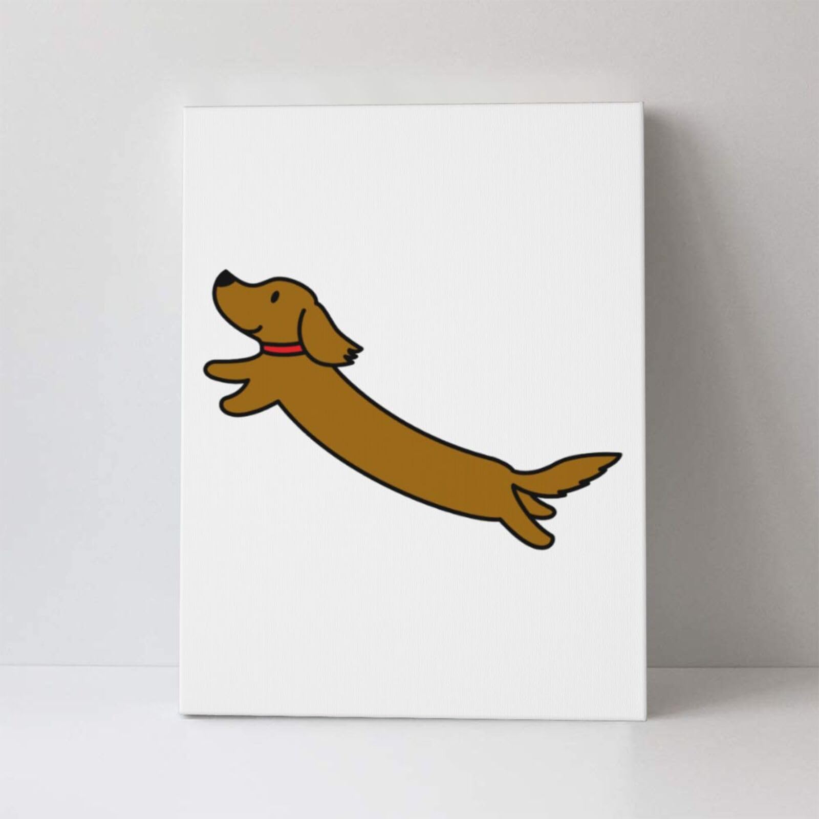 Amazon.co.jp: アートパネル 胴の長いミニチュア・ダックス