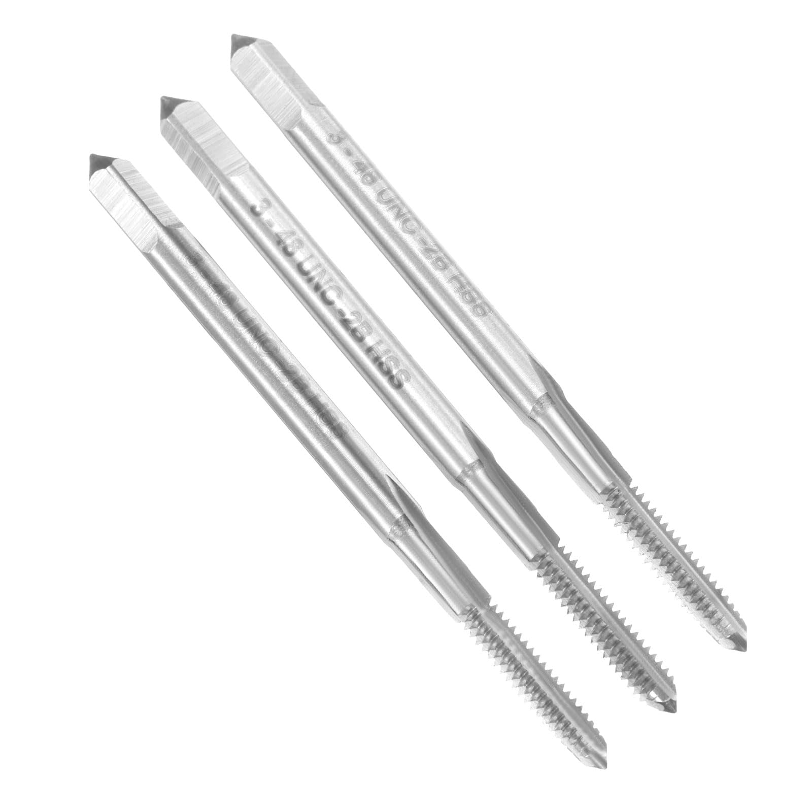 Tarauds a main #3-48 UNC uxcell en acier rapide pour filetage de precision