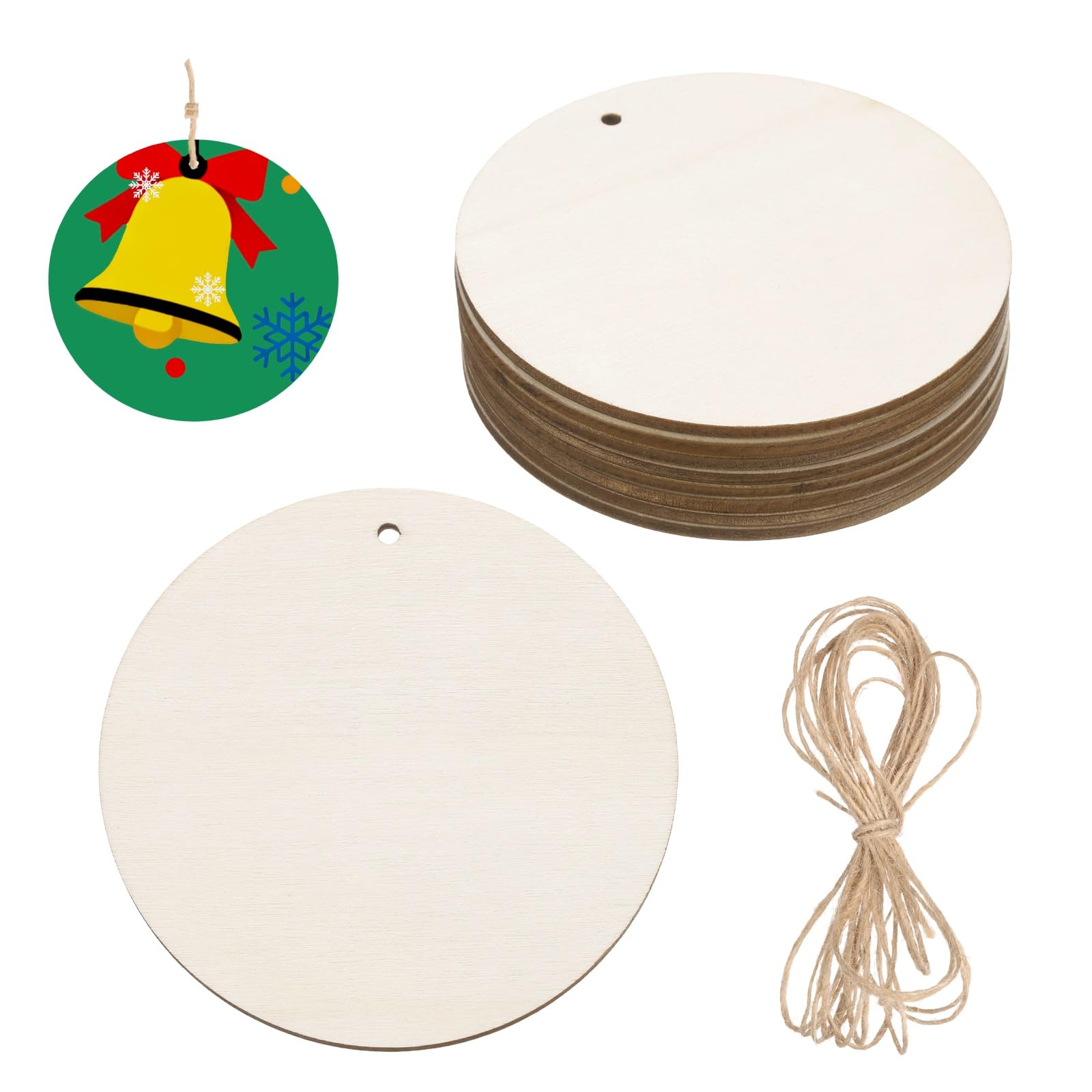 Disques en bois vierges pour décoration de Thanksgiving et Halloween faits maison