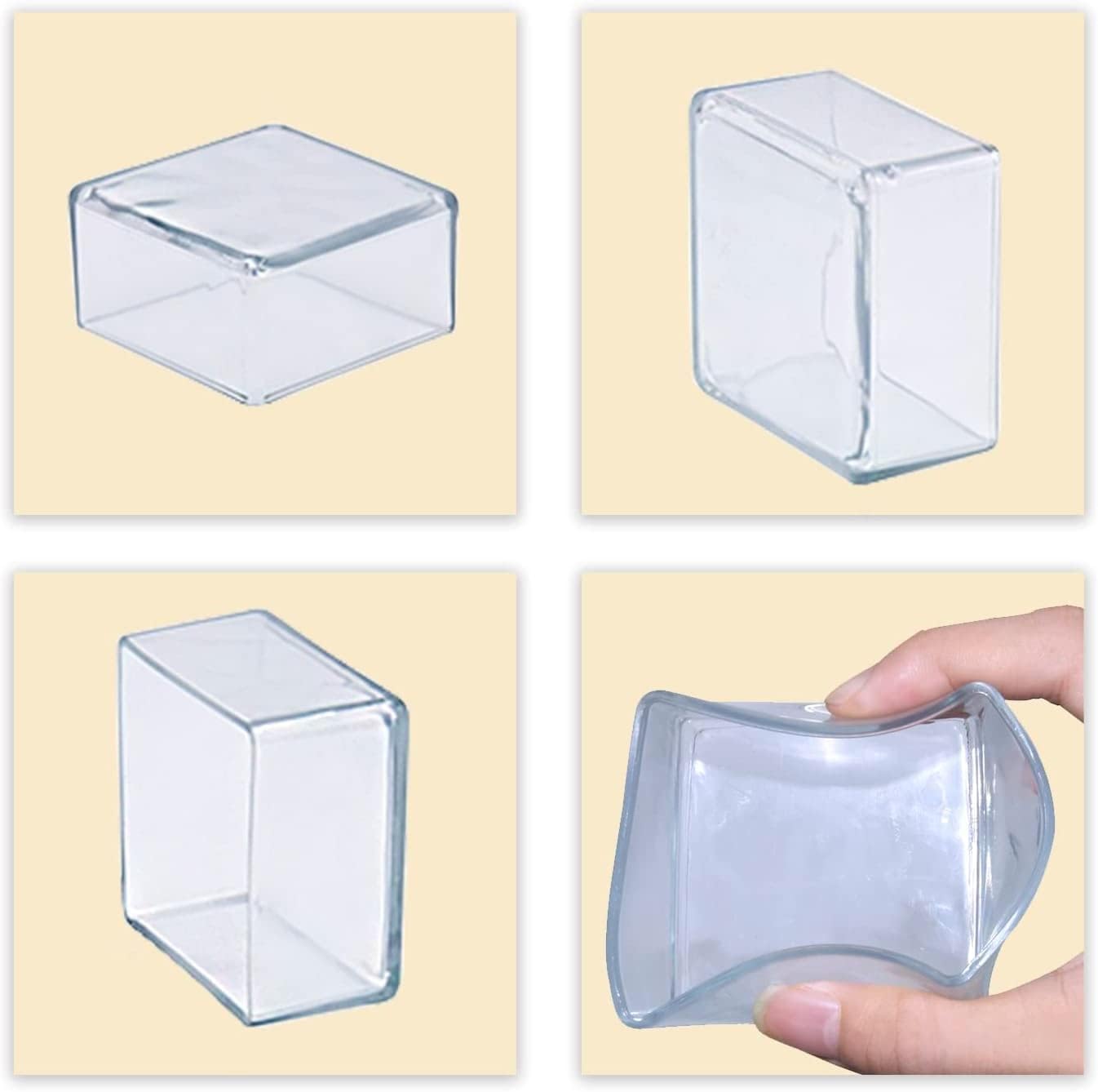 Lot de 12 patins de protection antidérapants en feutre pour pieds de chaise, de terrasse, de terrasse, flexibles, anti-rayures
