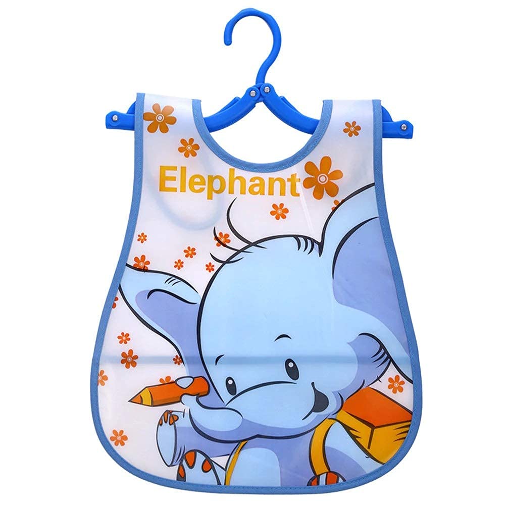 DOMENICO Washable Colorful Waterproof Baby Apron cum Bib Unisex Cute Cartoon Baby Bib Drool Baby Bib Baby Feeding Bibs for Infant Toddler 9 Months to 6 Years Old- Random Print-image-39