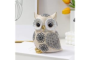 Owl Decor for Home: Small Owl Statue Figurines, Perfect Home, Office, or Gift