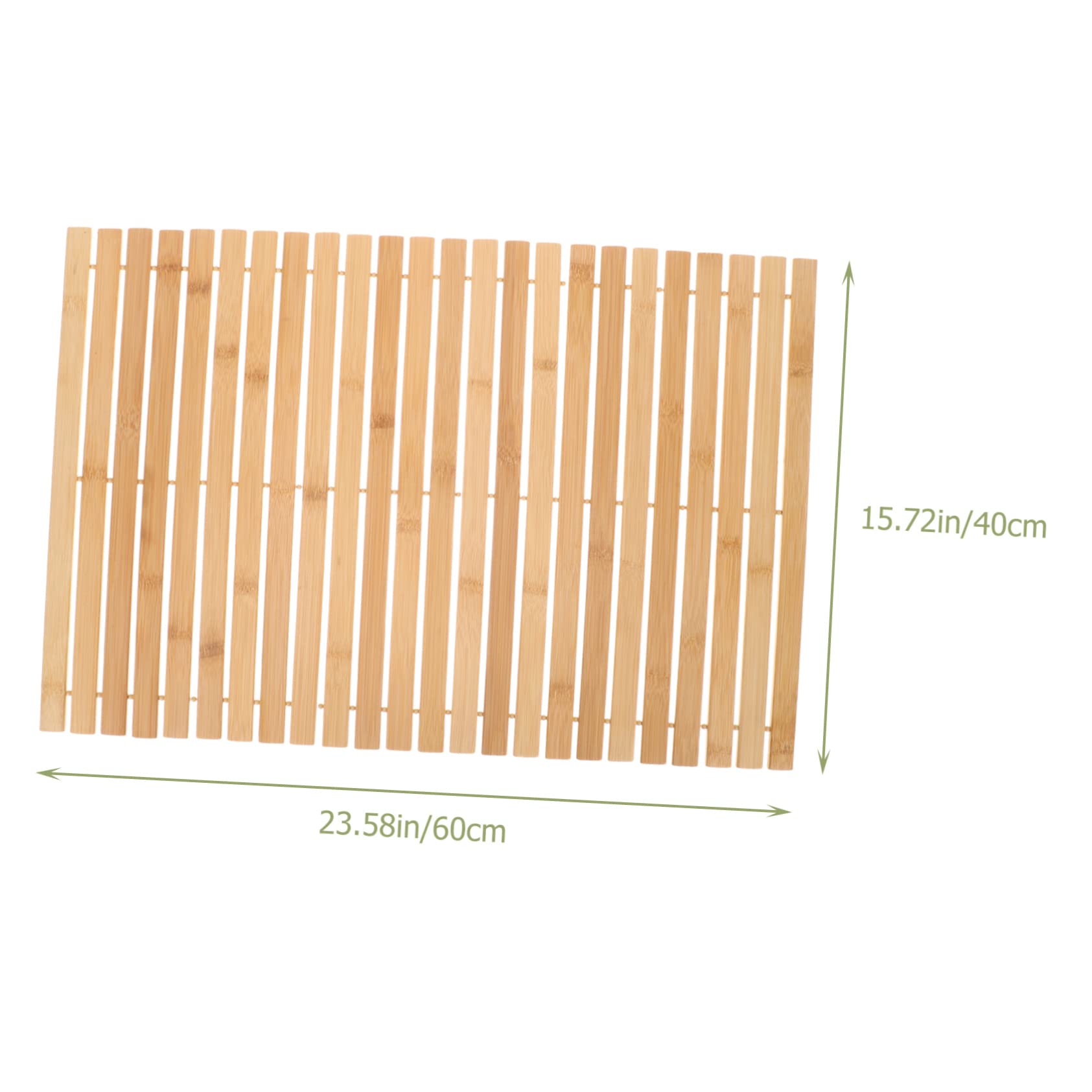 Cabilock Tapis de Bain en Bambou Antidérapant Marron, Tapis de Sol Élégant sans Assemblage, pour Salle de Bain et Chambre, Protection Confortable et Solide