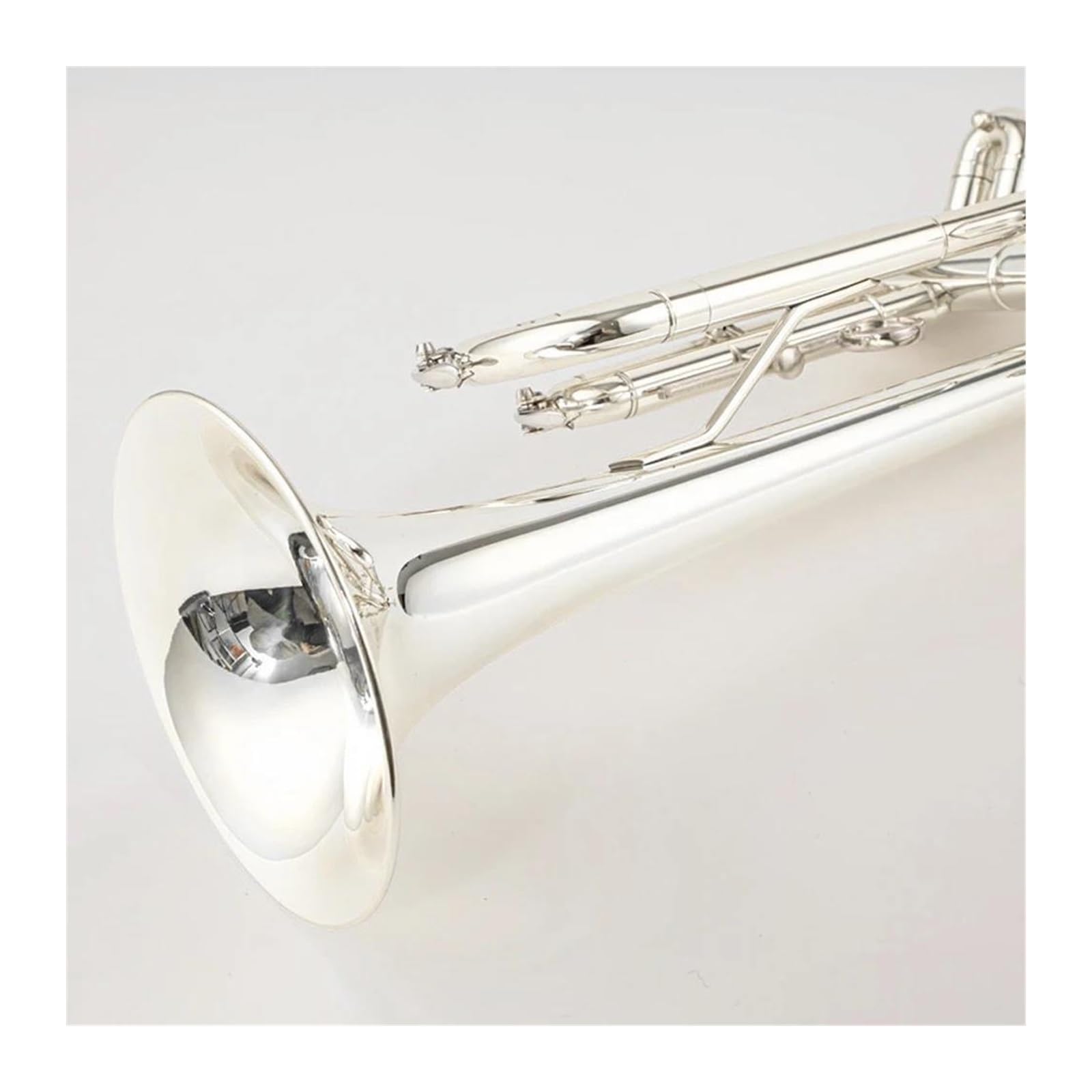 trompeta estándar Trompeta plateada profesional instrumento de trompeta plana B trompa de jazz de alta calidad