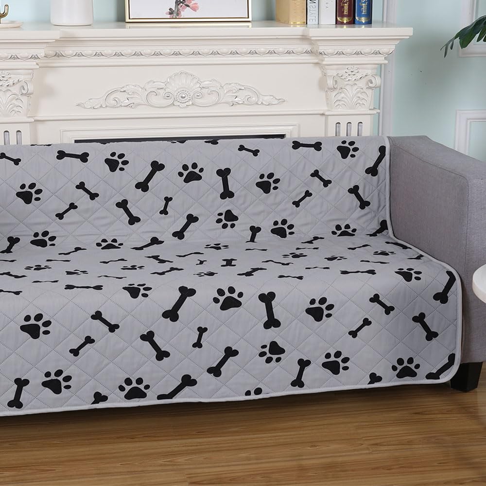 Waterproof Dog Bed Cover - nanbowang Pet Blanket Sofa Couch Furniture Protector for Kids Children Dog Cat, Reversible (40x50 Inch Pack of 1, Grey) — image 1