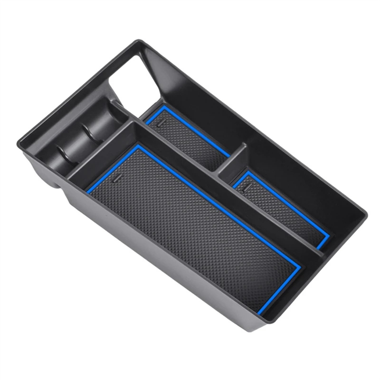 FVBFCDX Armrest Organizer Compatible With For Mustang For Mach-E 2021-2023 Armrest Storage Box Car Armrest Center Storage Box Container Car Armrest Storage Tray(Blue)