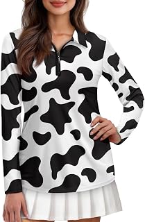 Long Sleeve Golf Shirts for Women 1/4 Zip Pullover Moisture Wicking Shirts Ladies Golf Apparel S-2XL