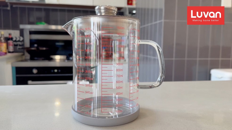 Amazon | オイルポット 容量1.5L ホウケイ酸ガラス製 304ステンレス