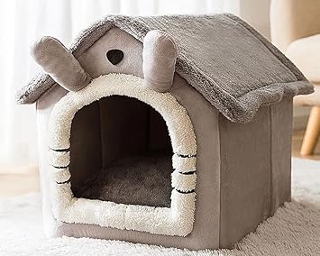 Dratal Pet Dog Cat House Indoor Cozy Cat Bed for Small Kitten Comfortable Pet Supplies (44 x 36 x 39 cm)