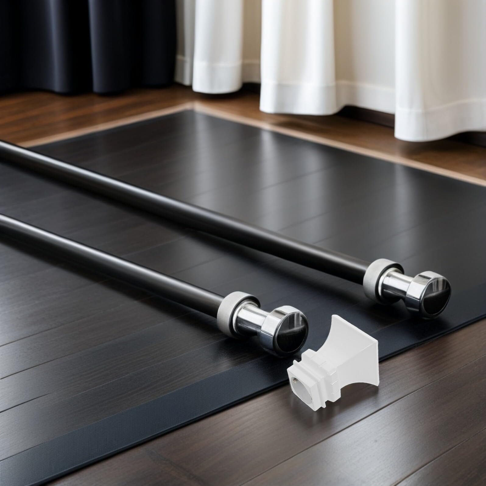 Terminali Quadrati per Aste per Tende in Metallo Spessi Set da 2 Pezzi estremità Decorative Resistenti per Bastoni Tende da Finestra Adatti per Ambienti Interni