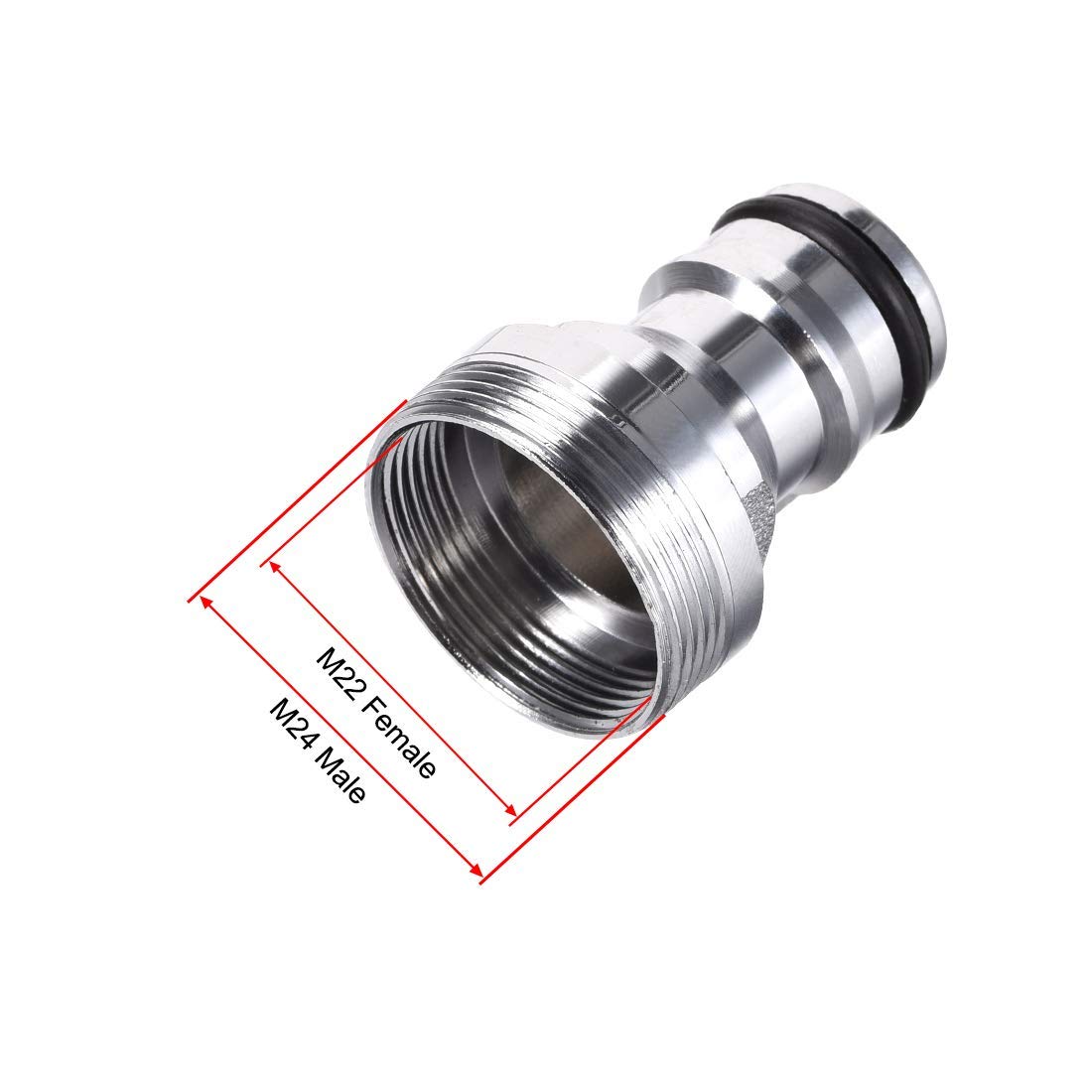 Wasserhahn aus Messing, Schnellanschluss M22 M24 UNF Gewinde  