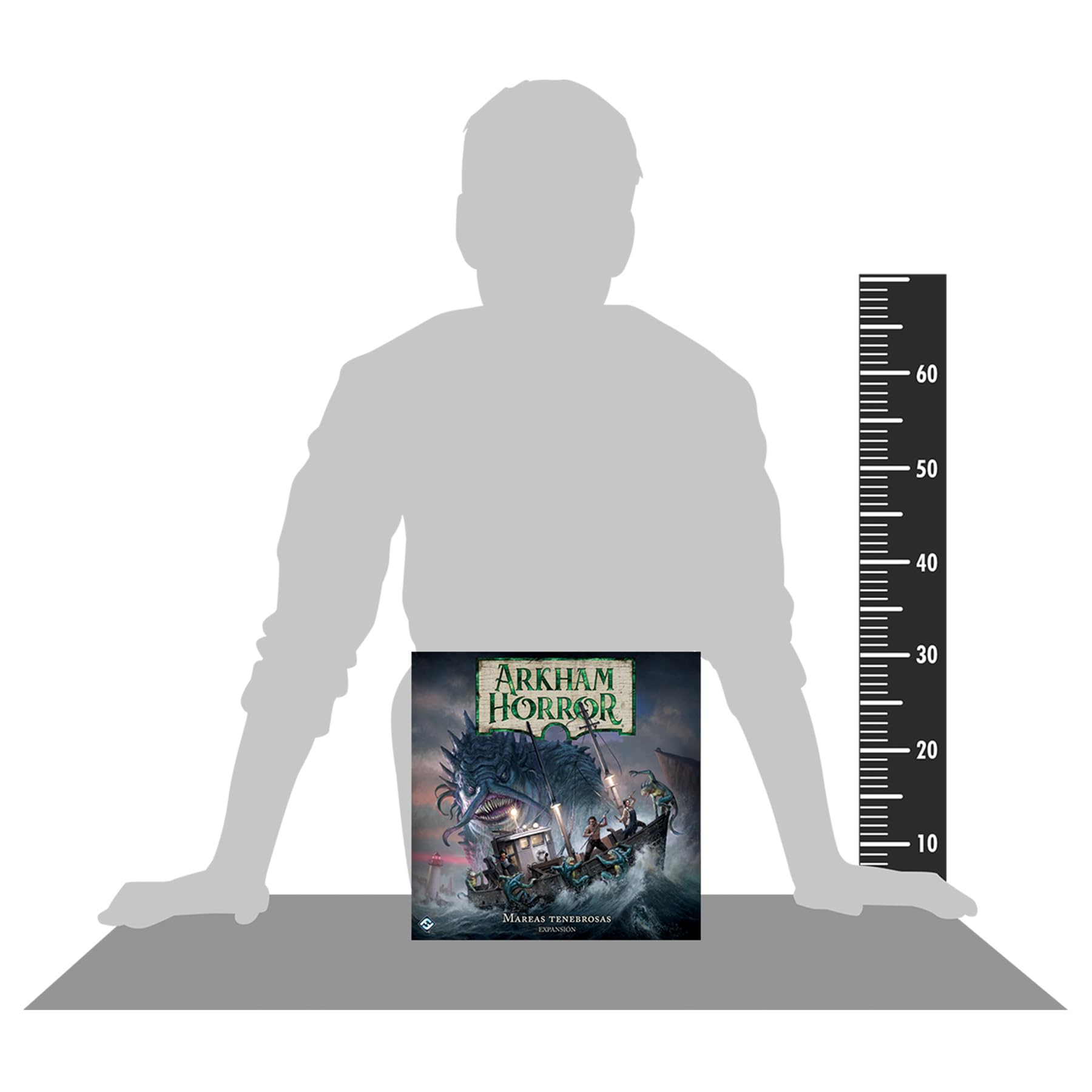 Fantasy Flight Games | Arkham Horror: Mareas tenebrosas | Expansión | Juego de Mesa Cooperativo de Investigación y Terror | A Partir de 14 Años | De 1 a 6 Jugadores | 2-3 Horas | Español