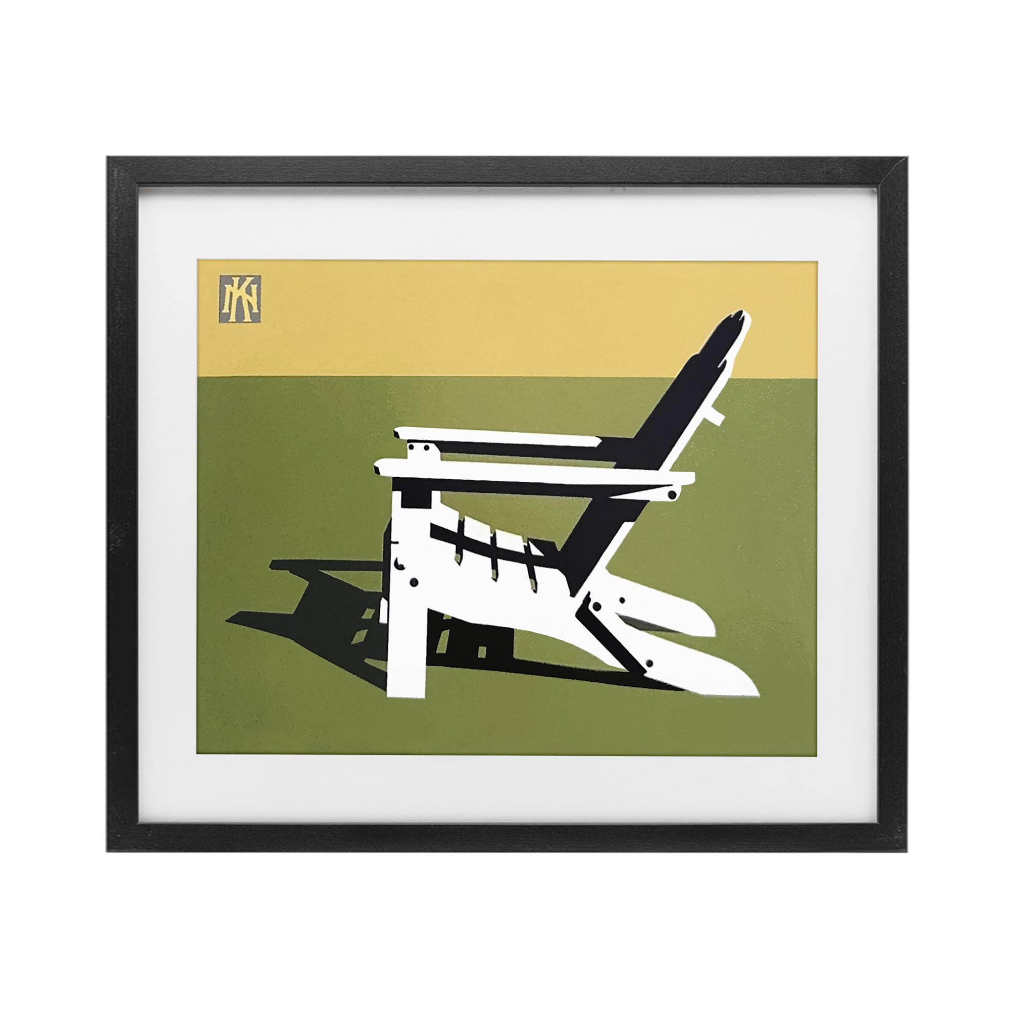 Stupell Industries Midnight Black (Textured) 'Minimal Sunlit Lounge Chair', Framed Print Under Glass, Black, 16 X 13 Inches, Easy To Hang And Sturdy, Made In Usa, By Jadei Graphics