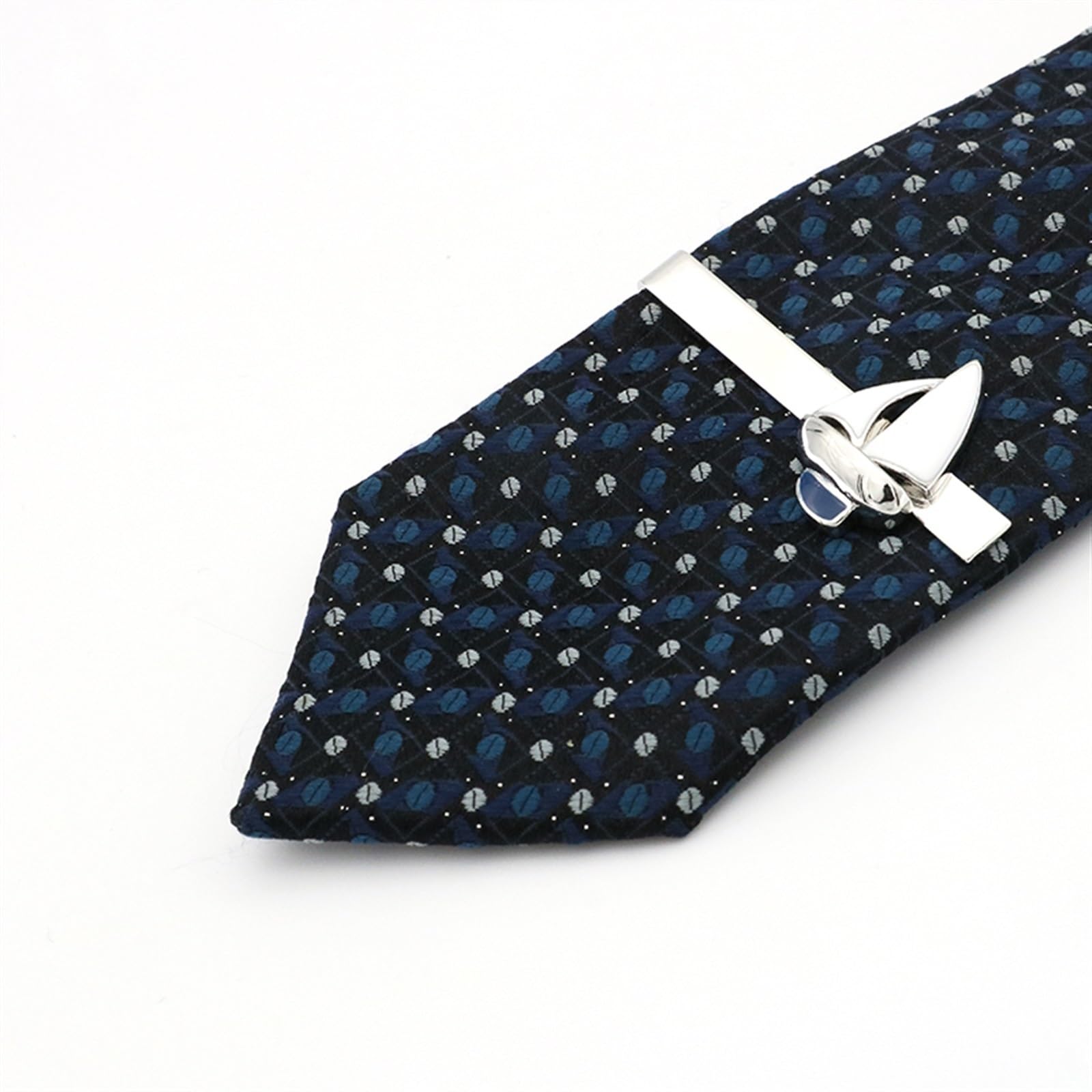 Fermacravatta da Uomo, fermacravatta Personalizzato, fermacravatta for Barca a Vela Materiale in Ottone Romanzo Blu fermacravatta for Nave a Vela da Uomo