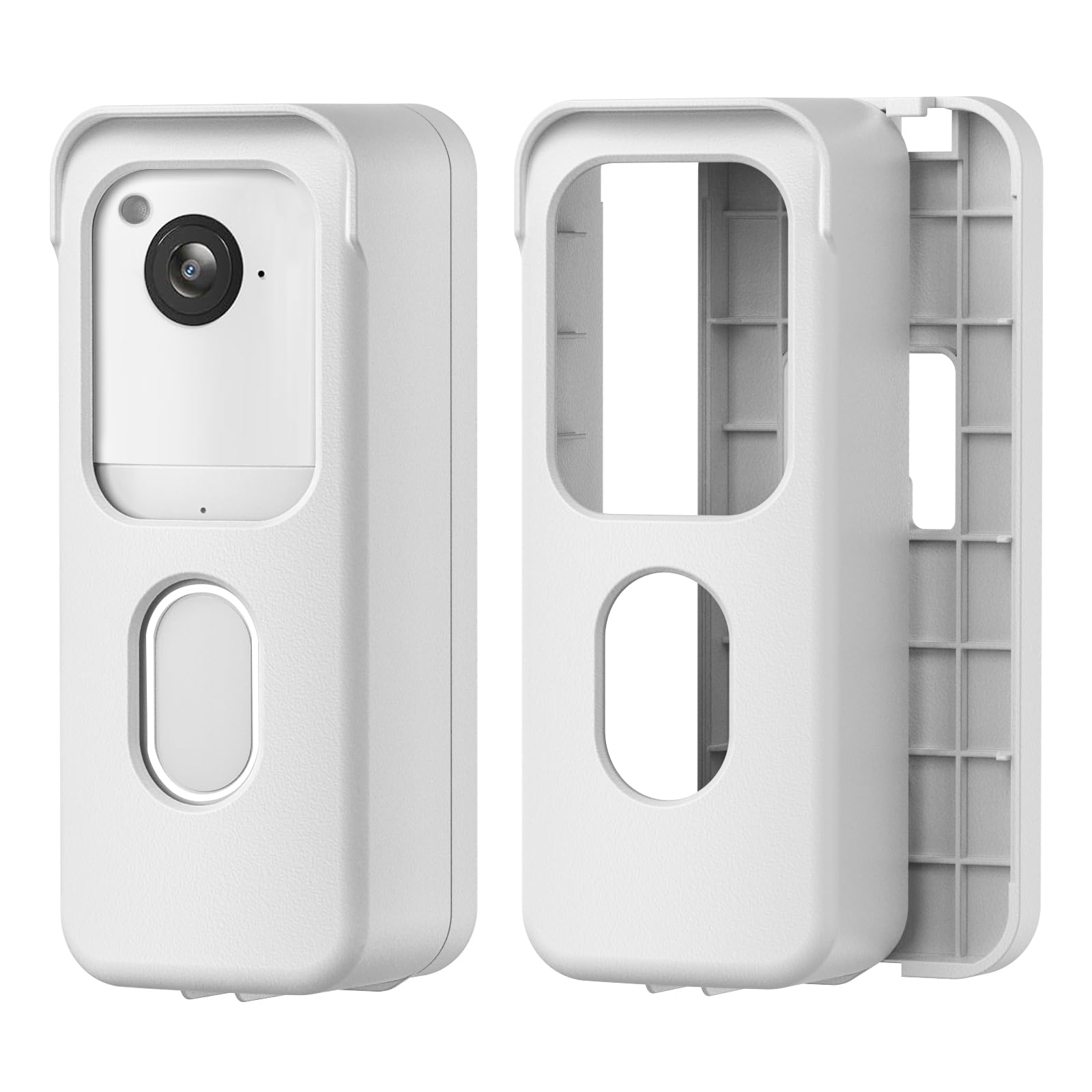 Adhesive Door Mount for All-new Blink Video Doorbell Camera(2nd Gen) Only, Not Block Doorbell Sensor, No-Drill Doorbell Mounting Bracket Accessories for Blink Doorbell Security System (White)