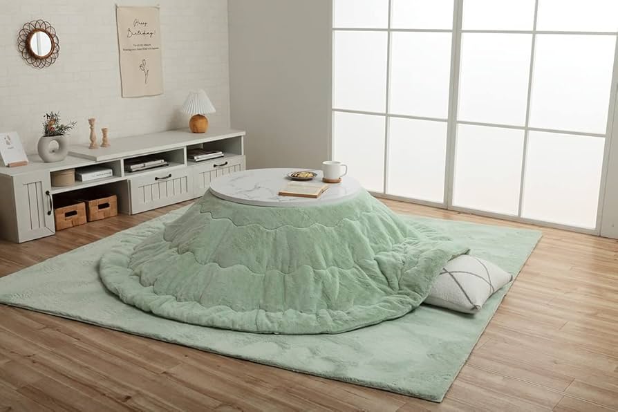 Amazon｜イケヒコ こたつ 布団 円形 ラピアス ピスタチオ