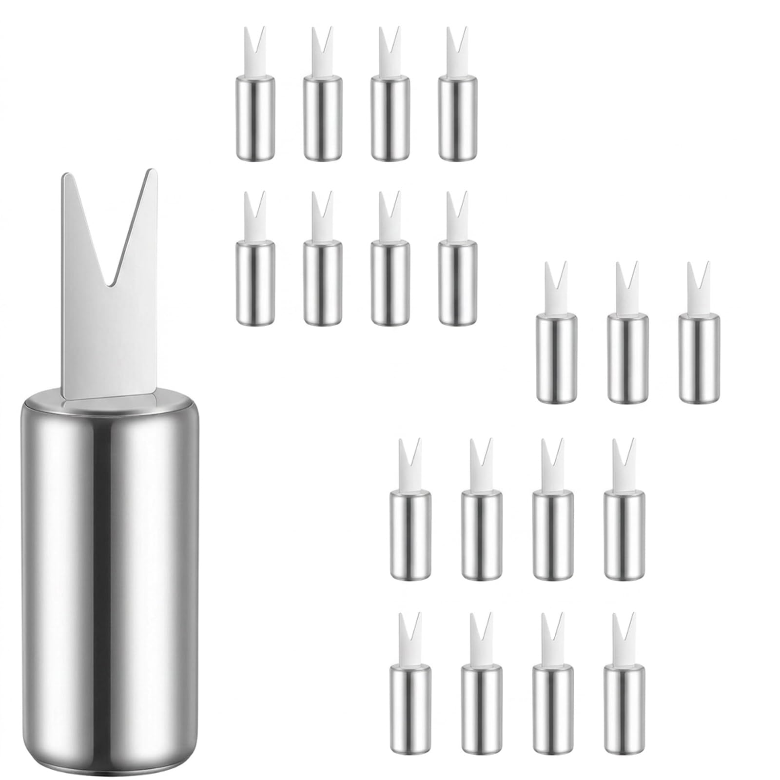 Corn on the Cob Holders, Sweetcorn Holders, Corn on the Cob Skewers, Corn Cob Holders, Corn on Cob Forks, Chicken Skewers, Stainless Steel Barbecue Corn Forks, 20-Piece Set