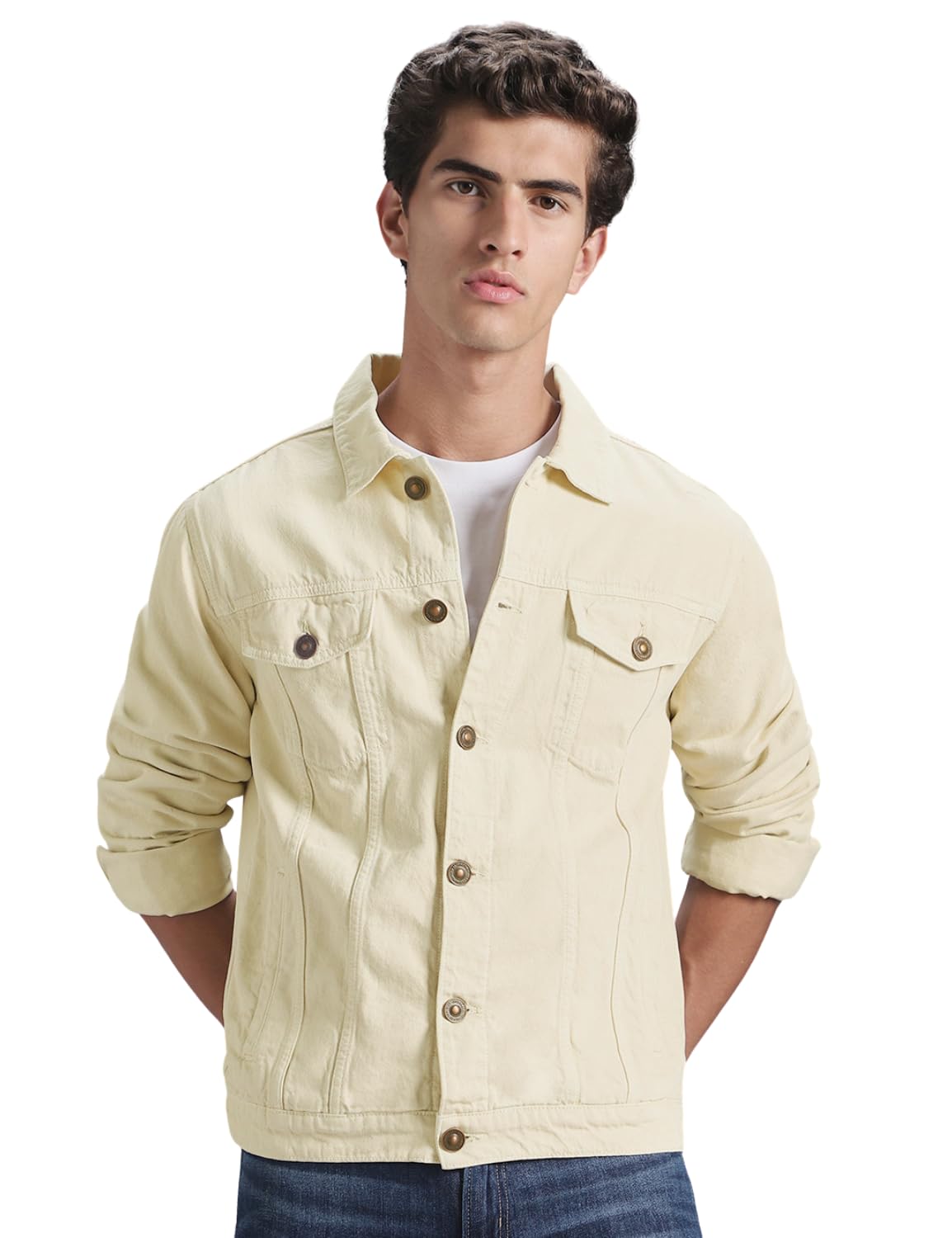 inkd Men's Overdyed Trucker Denim Jacket - Jacket for Men | 100% Cotton | Double Flap Pocket | Regular Fit | Full Sleeve Jacket-picture-25