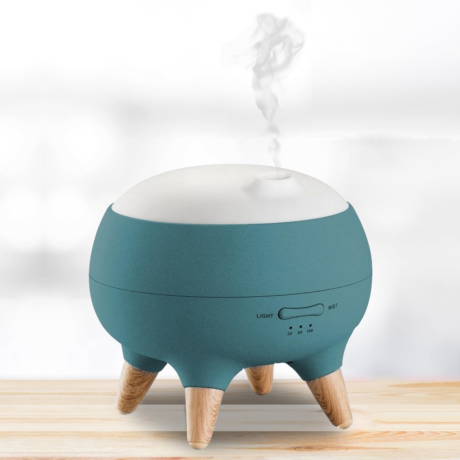 Zen’Arôme Diffuseur Huile Essentielle Julio, Diffuseur Ultrasonique Aromathérapie à Froid, Diffuseur Électrique de Parfum, 2 Modes de Diffusion et Fonction Minuterie, Éclairage LED, Design Original
