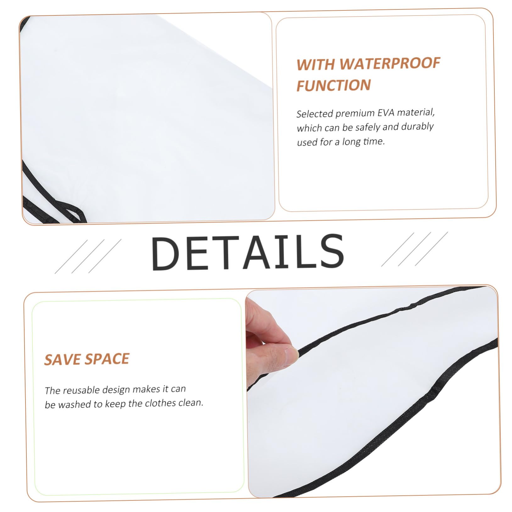 10piezas Bolsa Polvo De Fundas Protectoras Para Ropa Bolsas De Almacenamiento Transparentes Para Vestidos y Trajes Para Colgar Armarios Domésticos y Usar Dormitorios