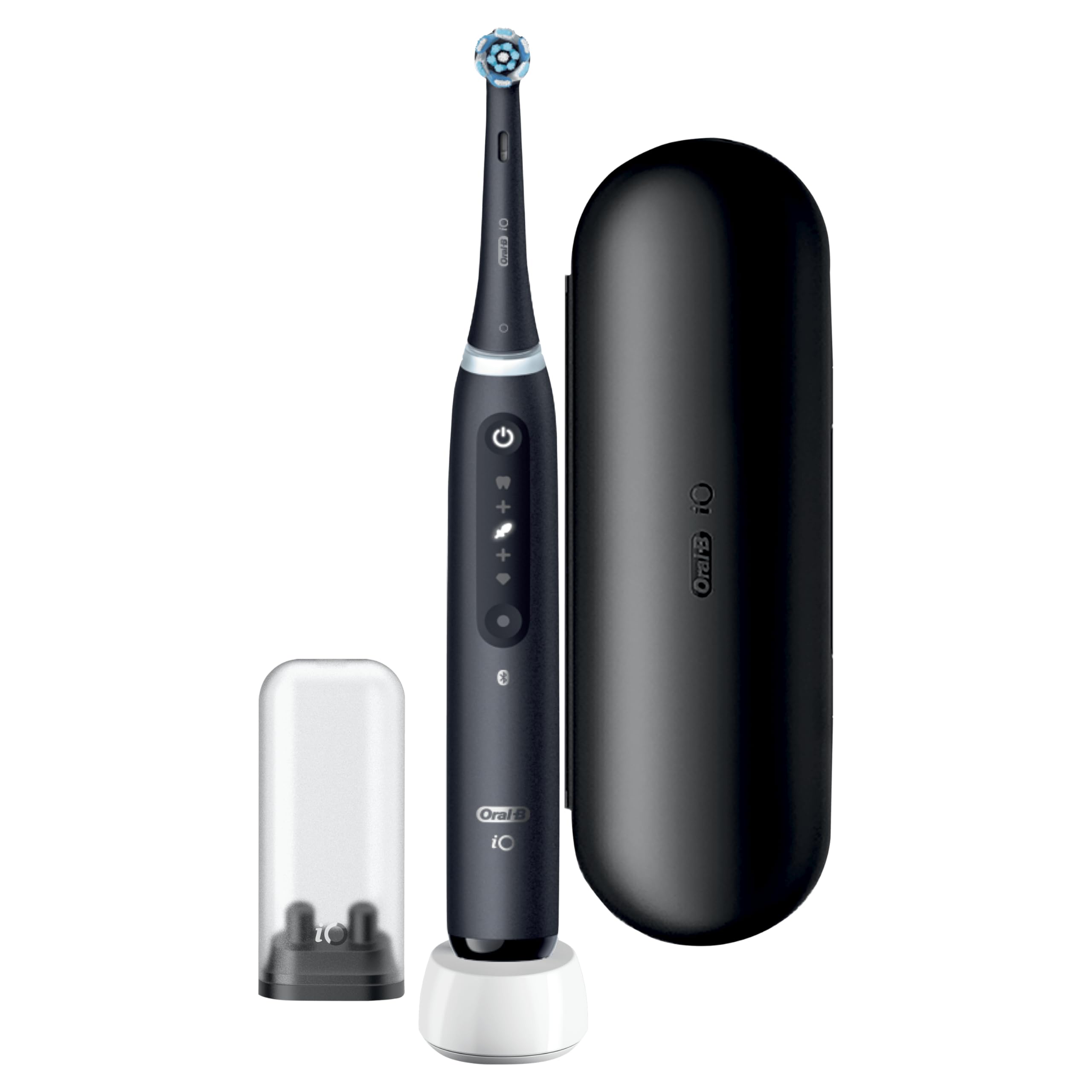 Oral-B iO 5N Elektrische Zahnbürste, Schwarz, Bluetooth, 1 Bürste, 1 Reiseetui