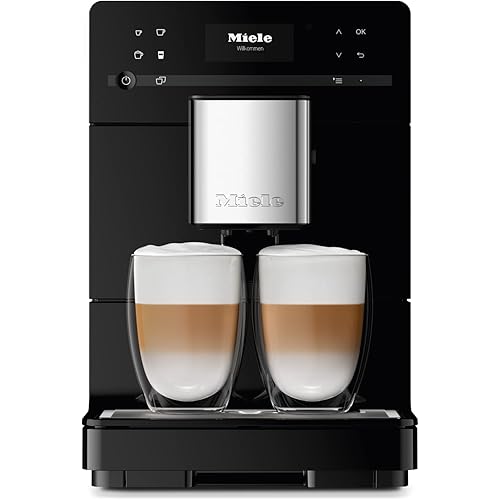 Miele CM 5310 Silence Automatic Coffee Maker - With OneTouch for Two, AromaticSystem, coffee pot, cleaning programs and more, in Obsidian Black