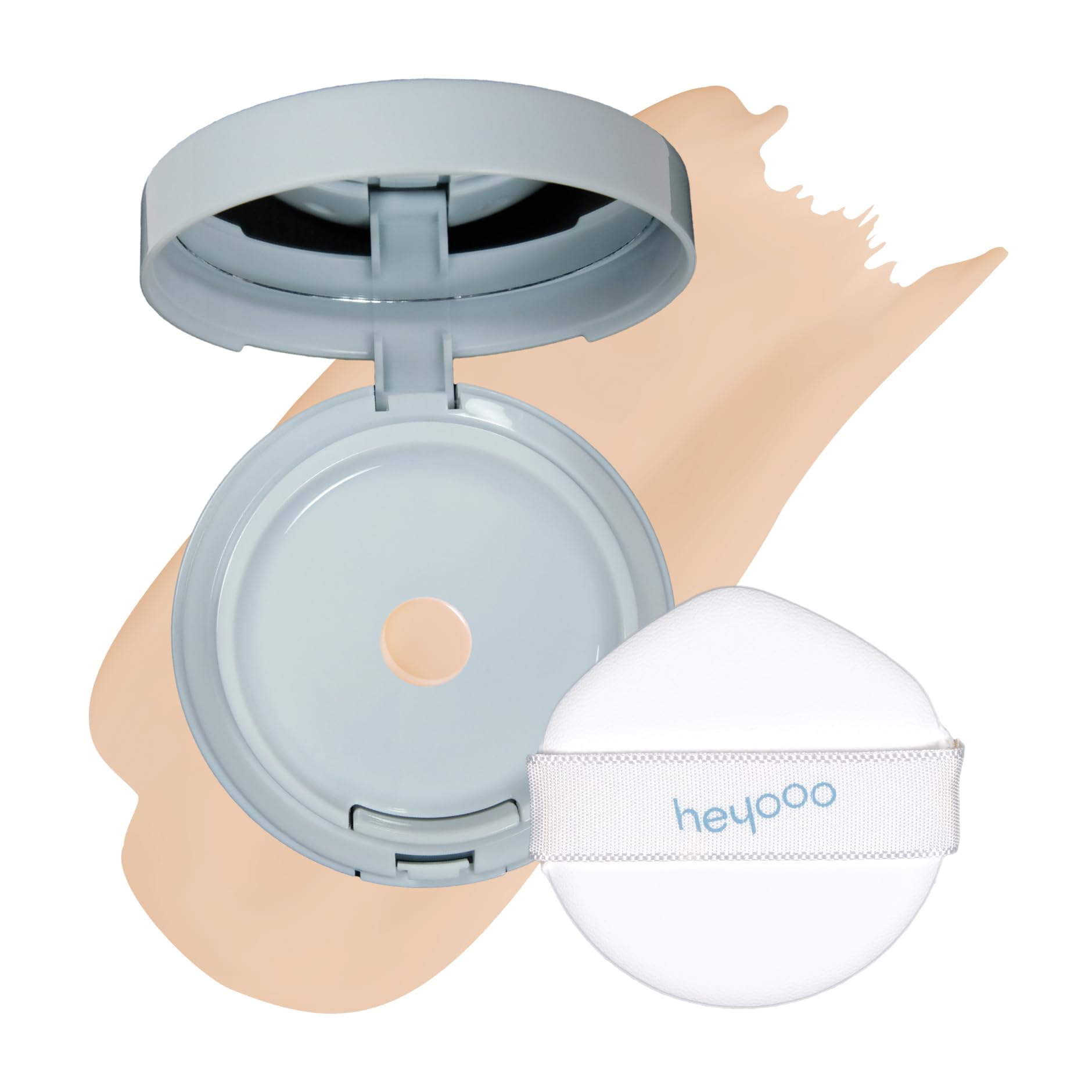 Natural Glow Foundation - Light to Medium Coverage Cushion Foundation with Hyaluronic Acid Tea Tree Extract - Vegan