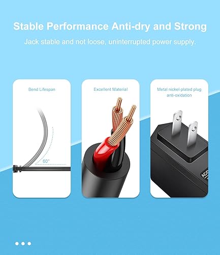 Miniatura 3 de Adaptador de CA CC compatible con Alesis Recital 88-Teclas Teclado de Piano Digital de 61 Teclas con Teclas de Tamaño Completo IO 14 IO 26 Interfaz